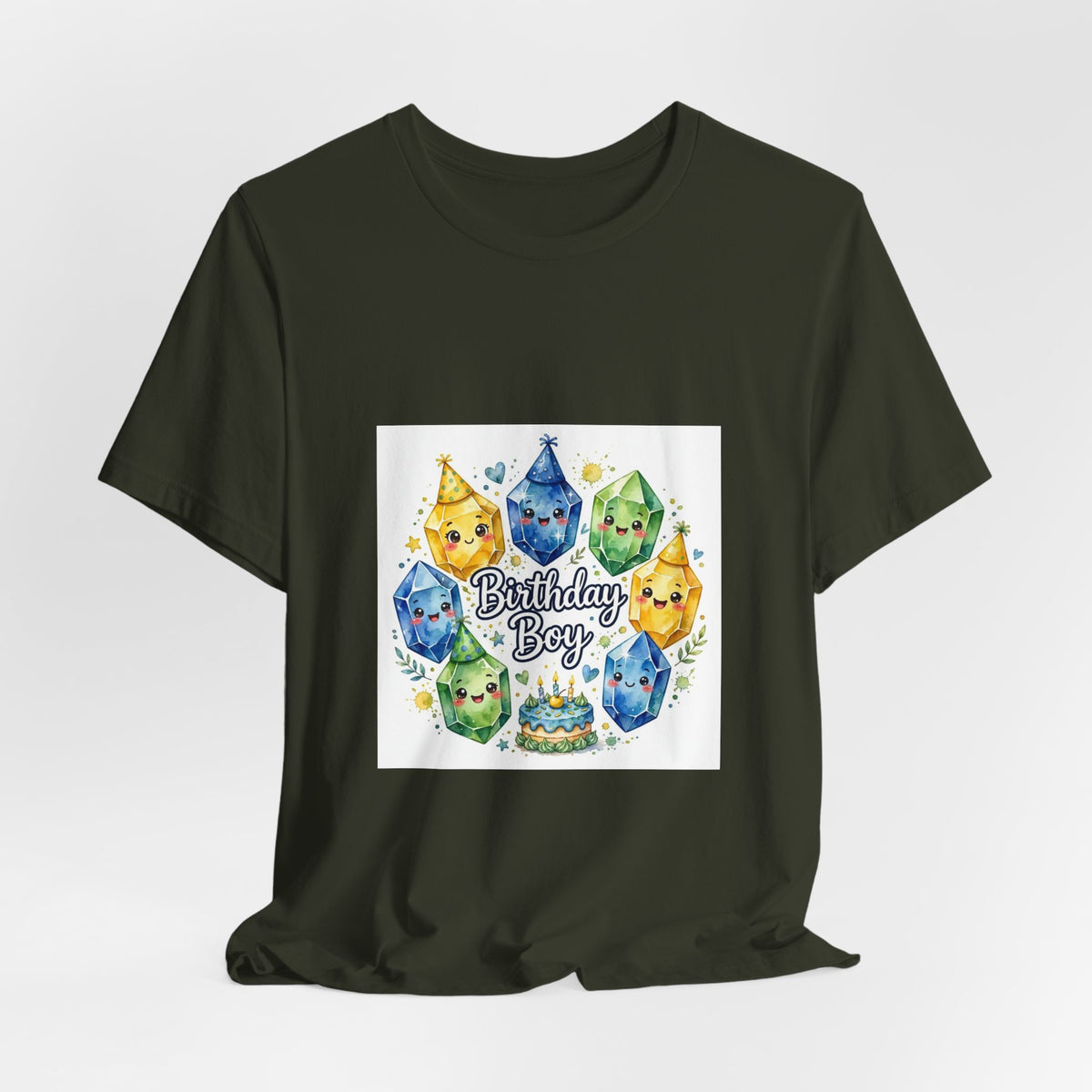 Birthday Boy Crystal Party T-Shirt | Greens