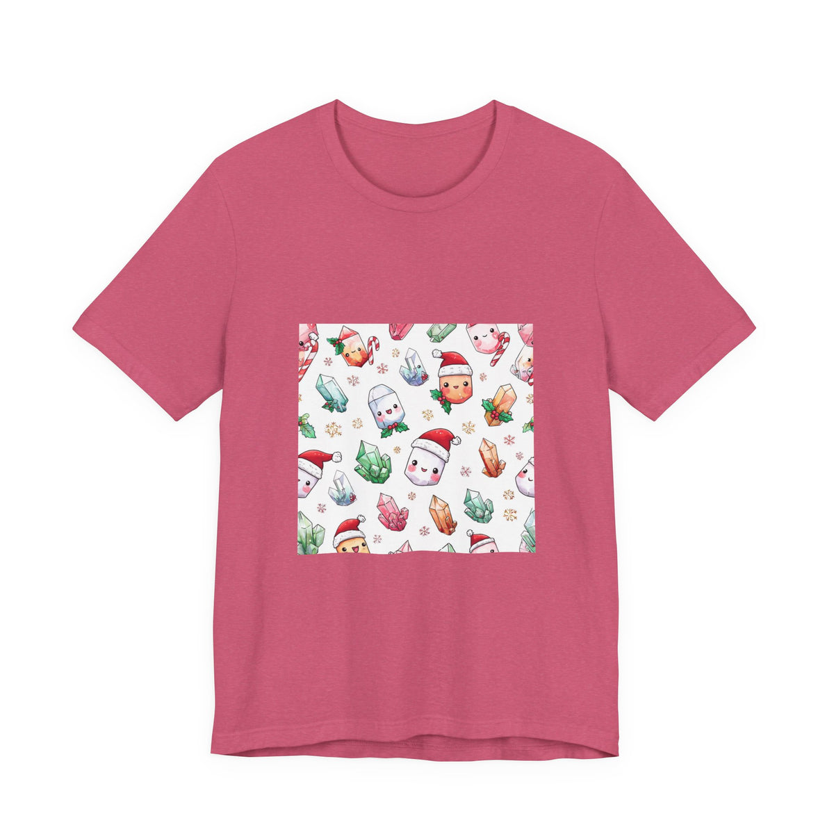 Pastel Christmas Crystal Friends T-Shirt | Dark Neutrals & Reds