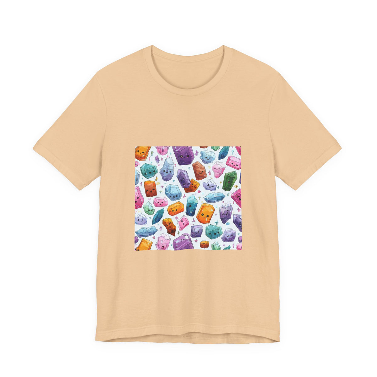 Pastel Crystal Friends T-Shirt | Sandy Neutrals & Oranges
