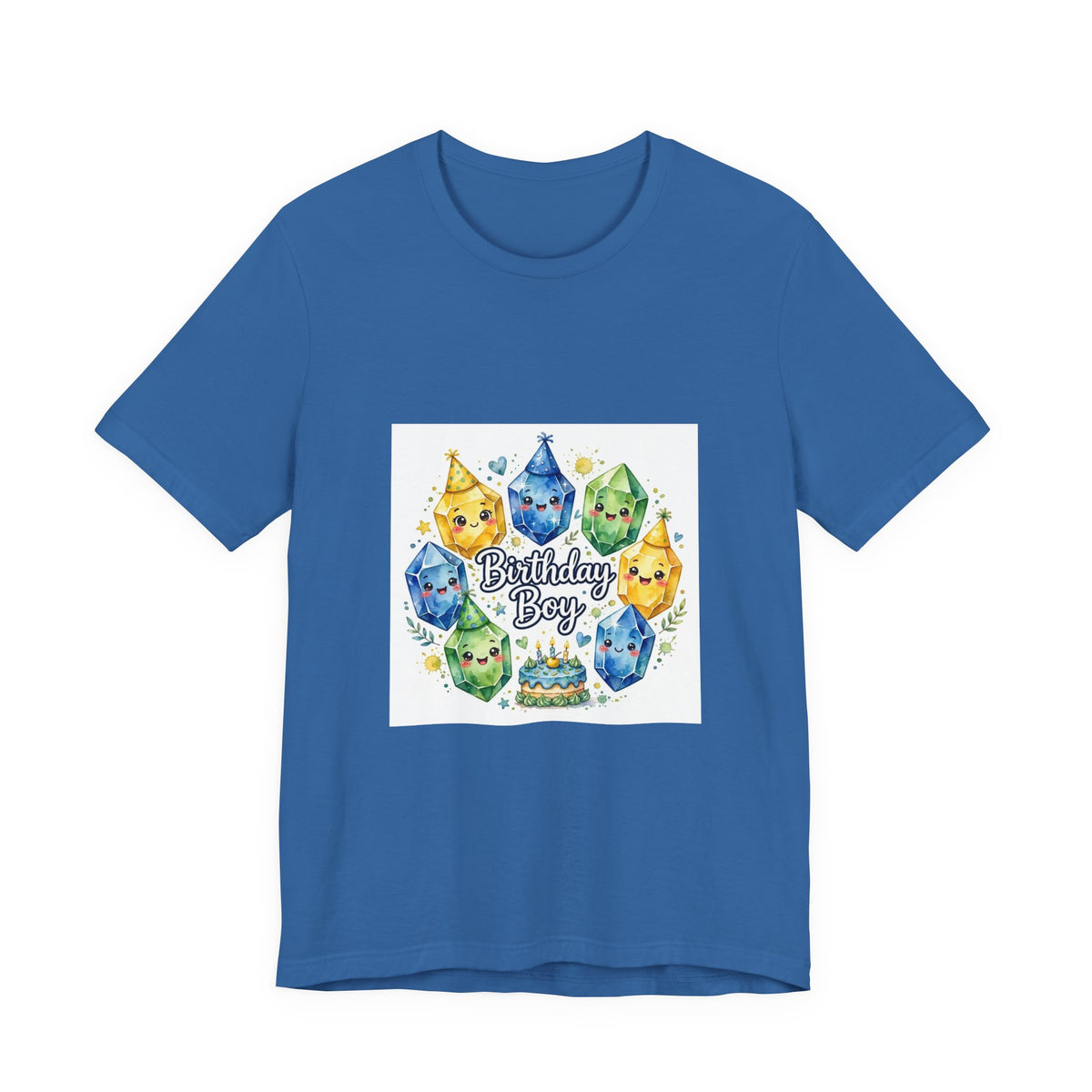 Birthday Boy Crystal Party T-Shirt | Soft Blues