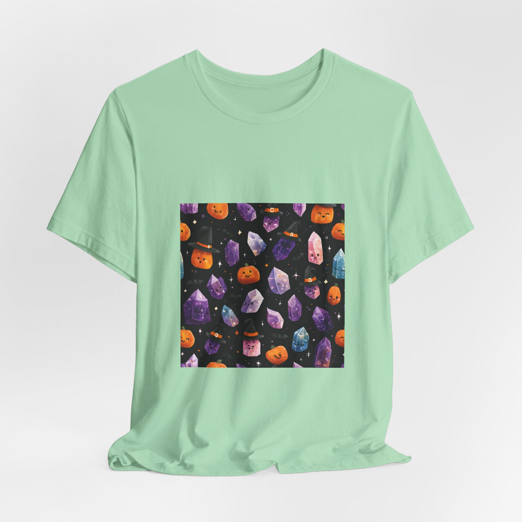 Halloween Crystal Party T-Shirt | Golds, Mints & Teal
