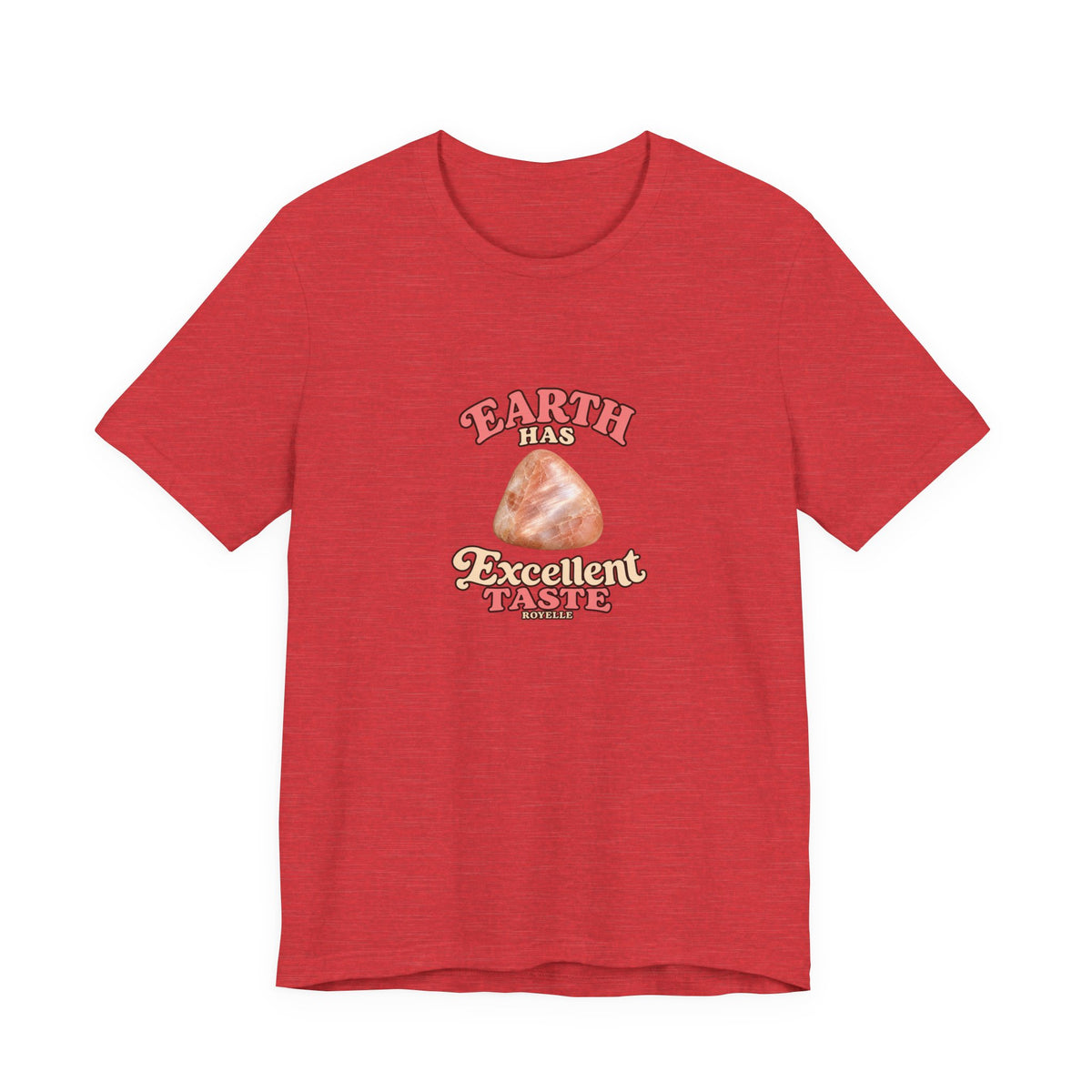Earth Has Excellent Taste — Peach Moonstone Tee | Dark Neutrals & Reds