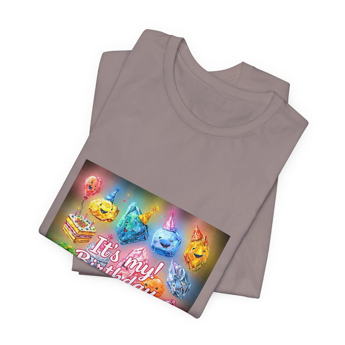 It's My Birthday Crystal Party T-Shirt | Sandy Neutrals & Oranges