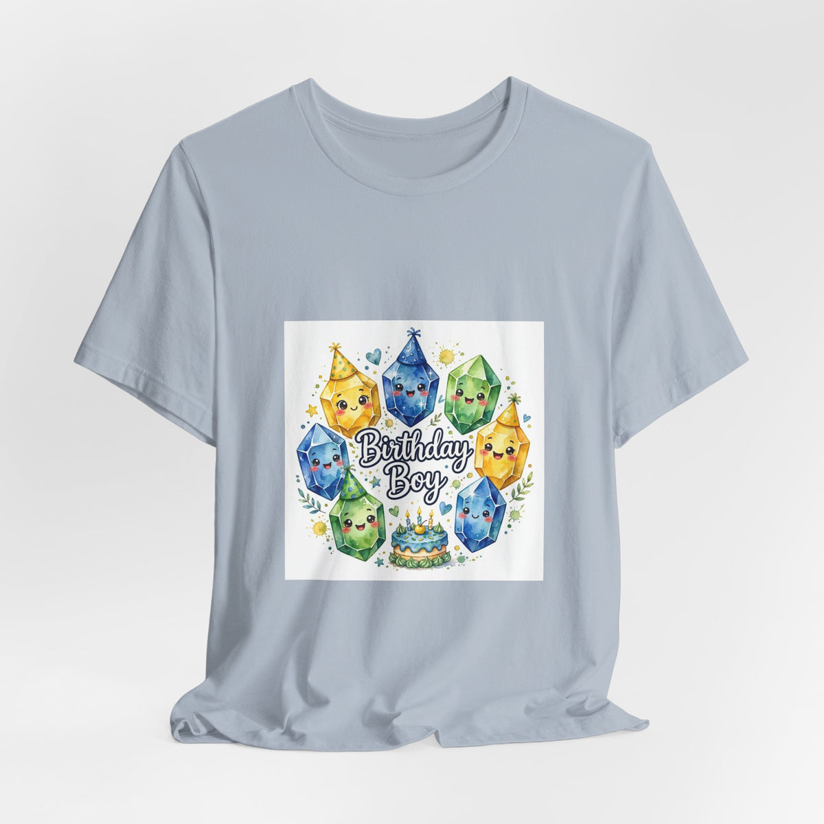 Birthday Boy Crystal Party T-Shirt | Soft Blues