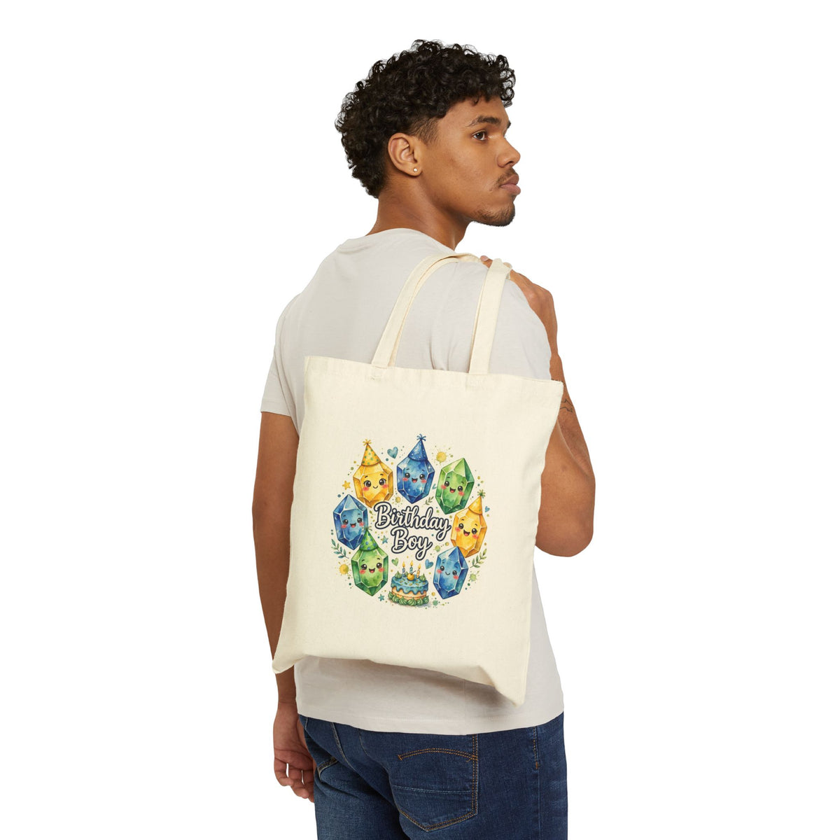 Birthday Boy Crystal Party Canvas Tote