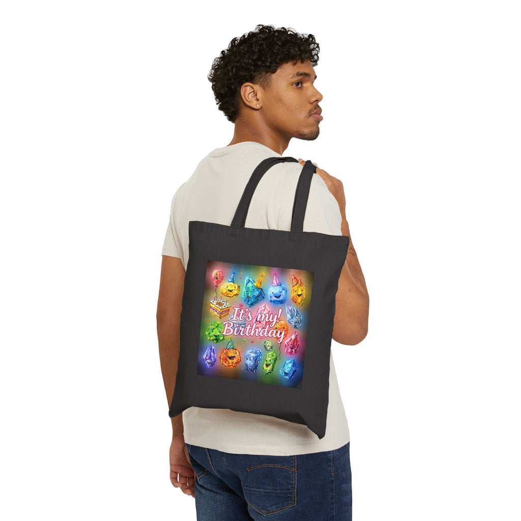 It's My Birthday Crystal Party Canvas Tote