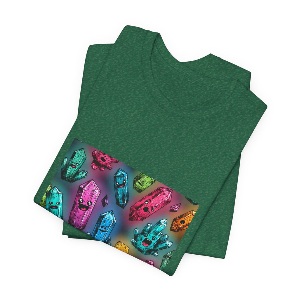 Colorful Crystal Characters T-Shirt | Greens