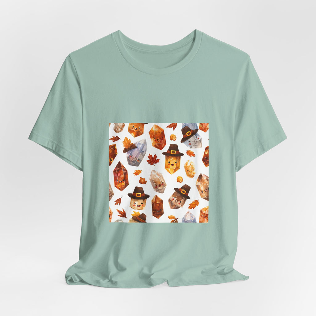 Thanksgiving Crystal Harvest T-Shirt | Soft Blues