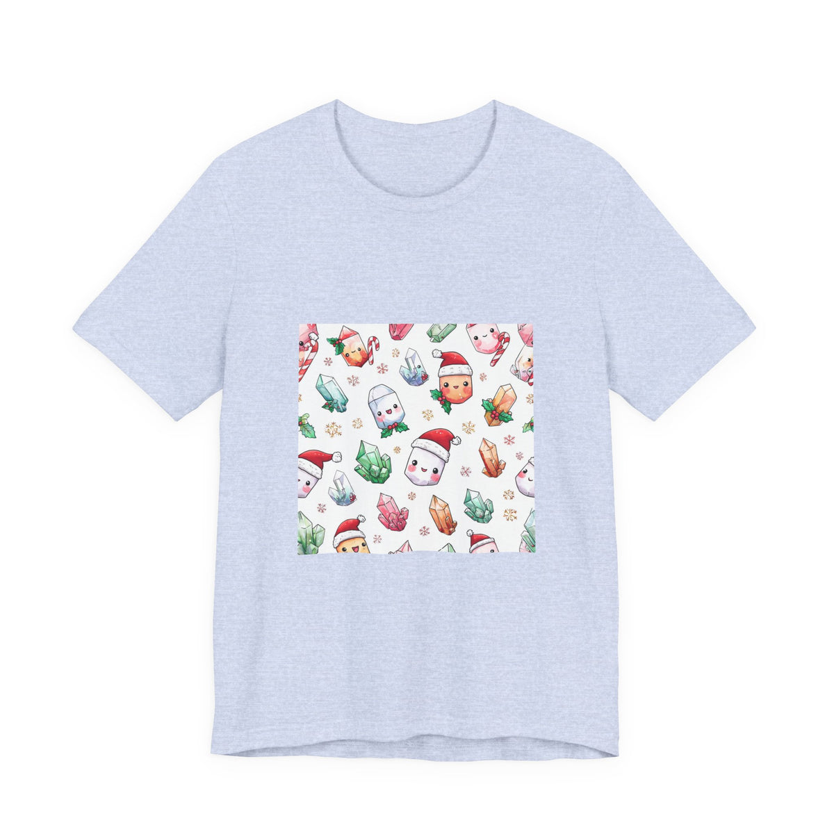 Pastel Christmas Crystal Friends T-Shirt | Soft Blues