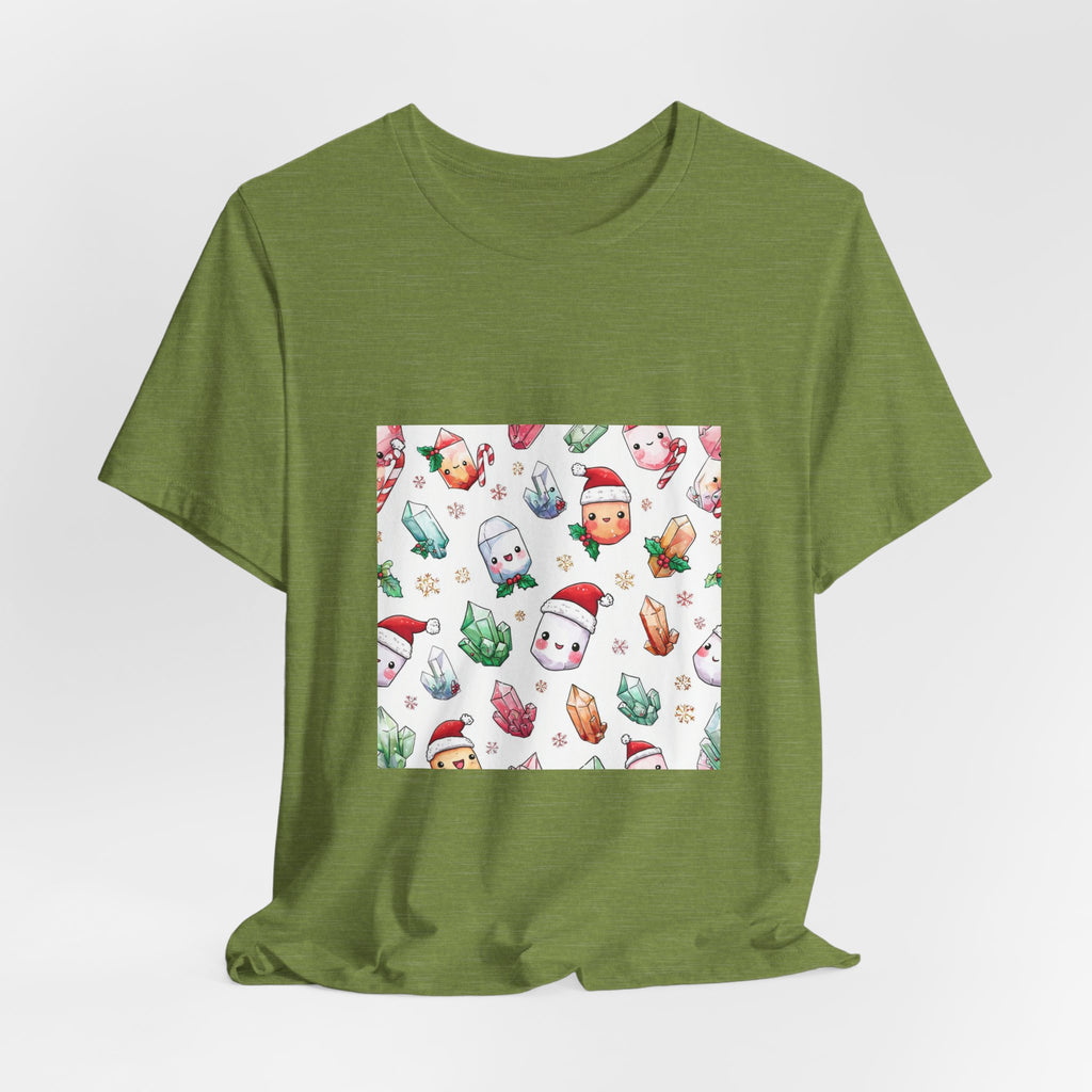 Pastel Christmas Crystal Friends T-Shirt | Greens
