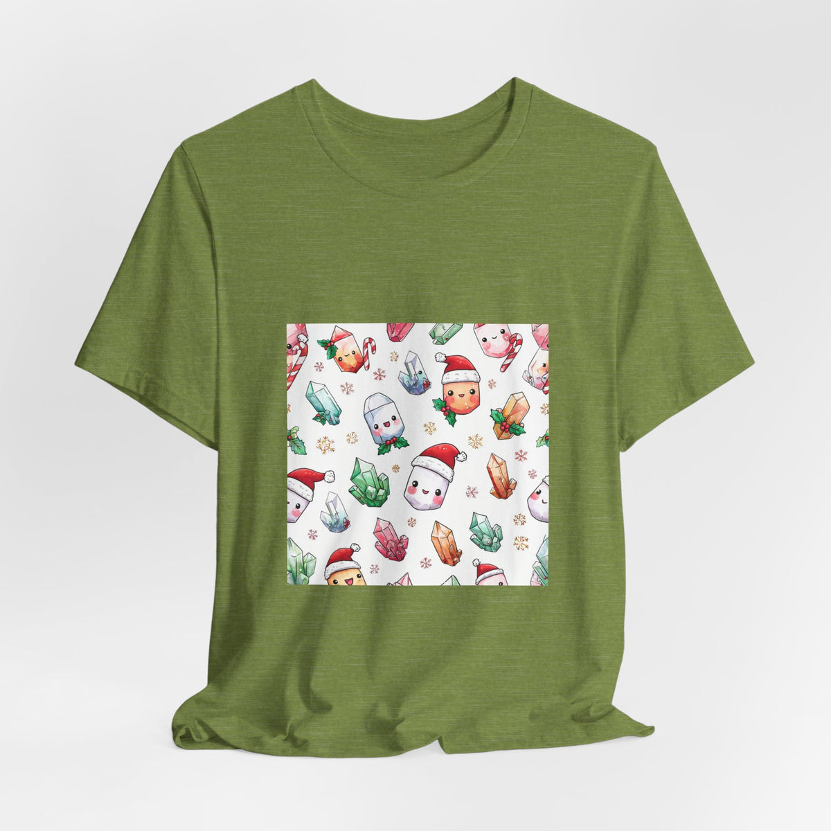 Pastel Christmas Crystal Friends T-Shirt | Greens