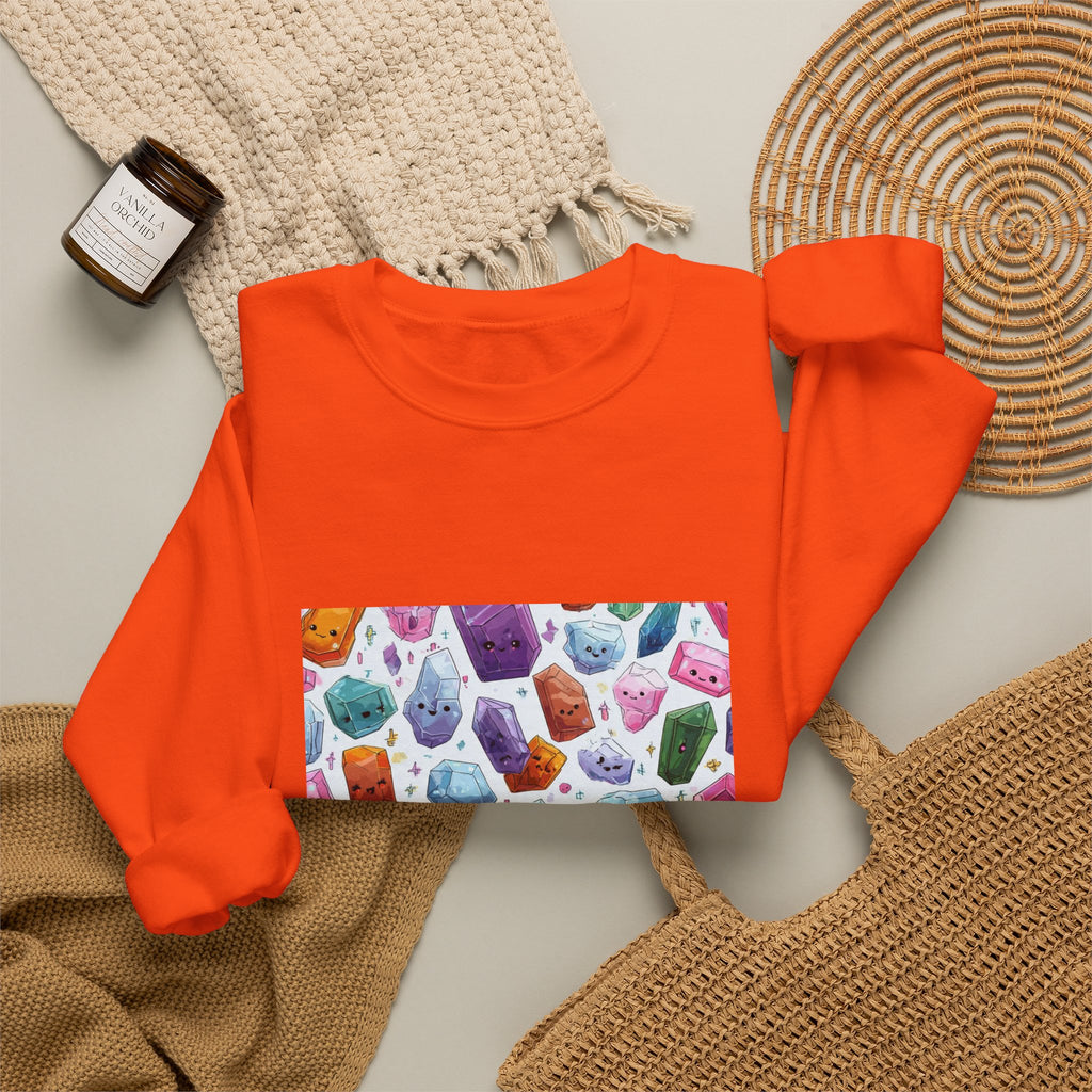 Pastel Crystal Friends Crewneck | Earth Tones & Brights
