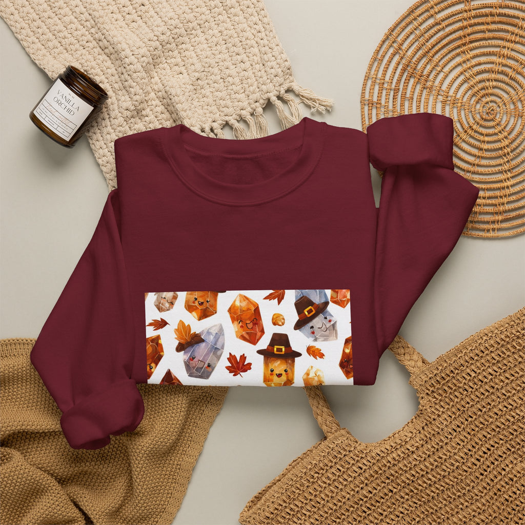 Thanksgiving Crystal Harvest Crewneck | Earth Tones & Brights