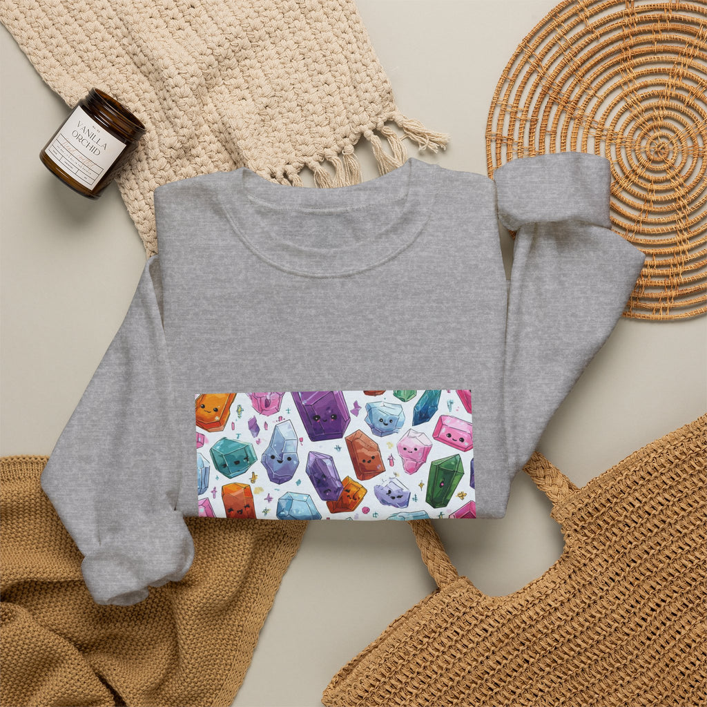 Pastel Crystal Friends Crewneck | Neutrals & Reds