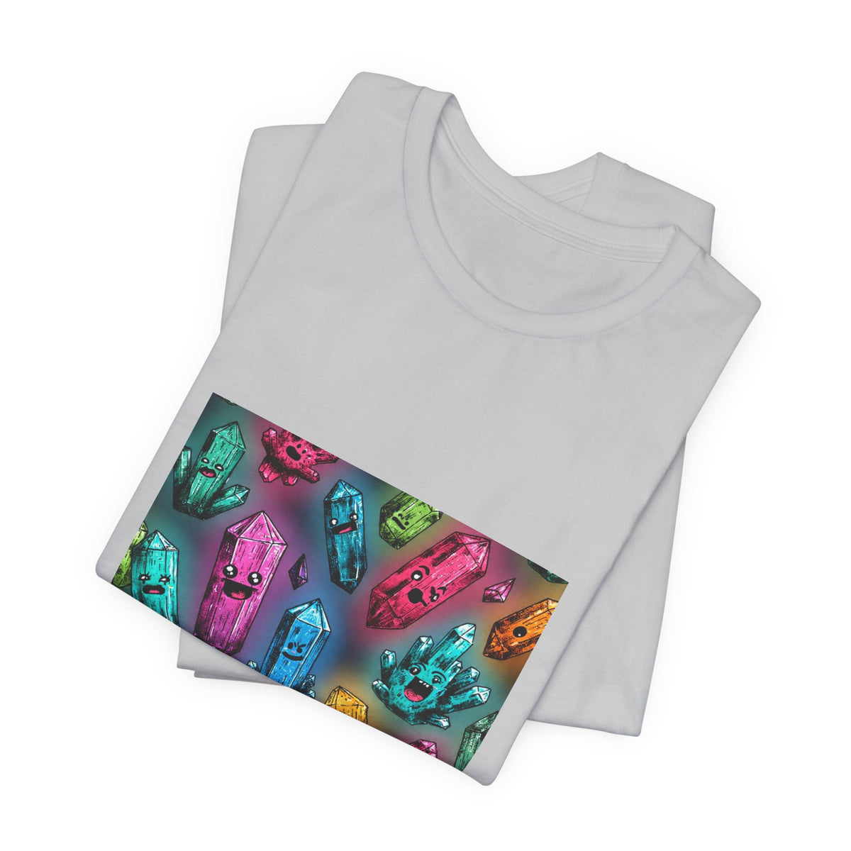 Colorful Crystal Characters T-Shirt | Light Neutrals