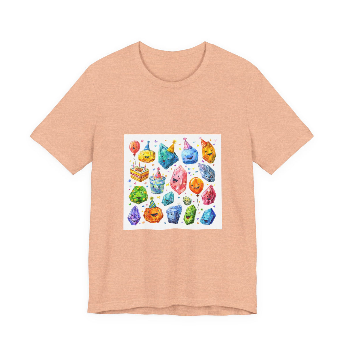 Crystal Birthday Party T-Shirt | Peach & Sunset