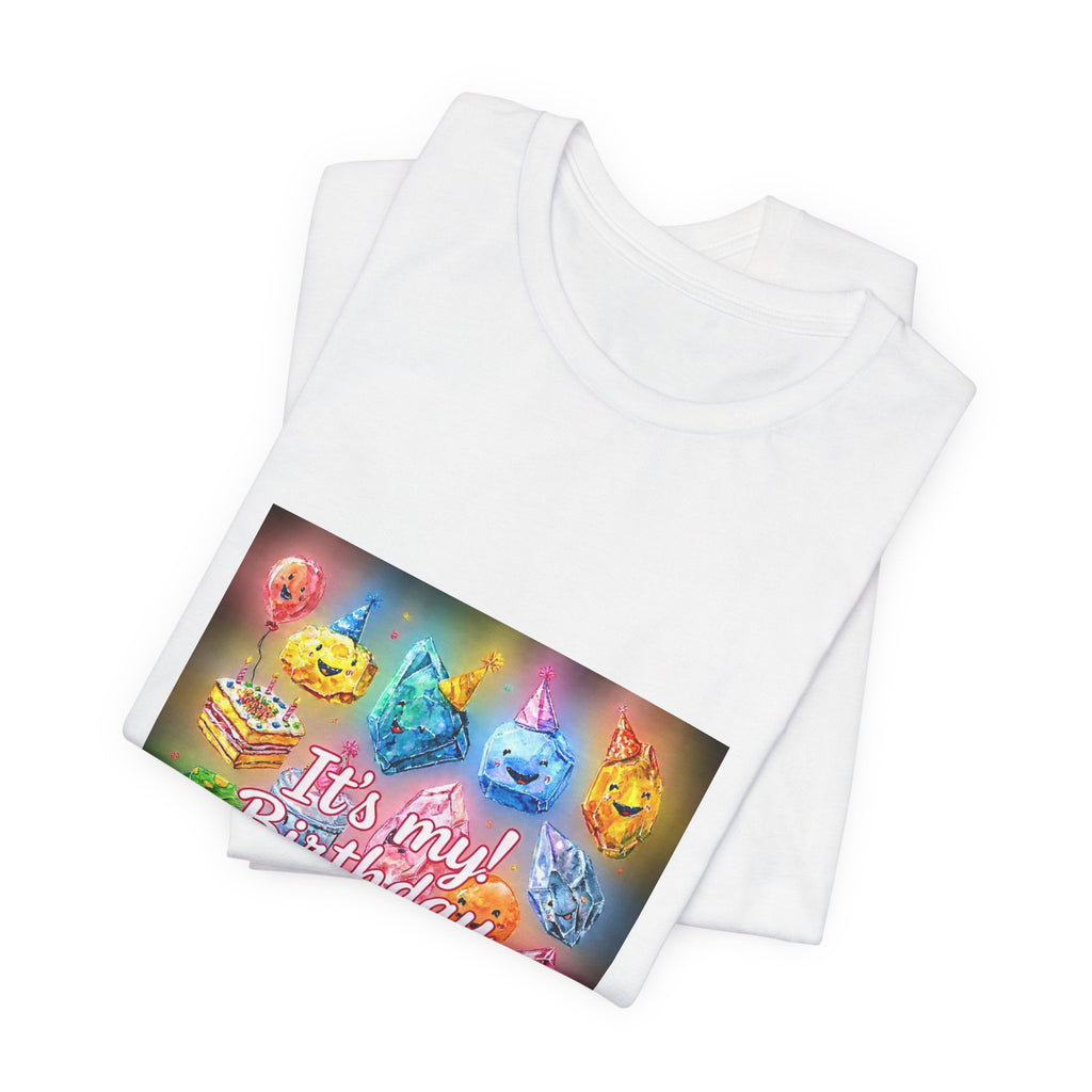 It's My Birthday Crystal Party T-Shirt | Light Neutrals