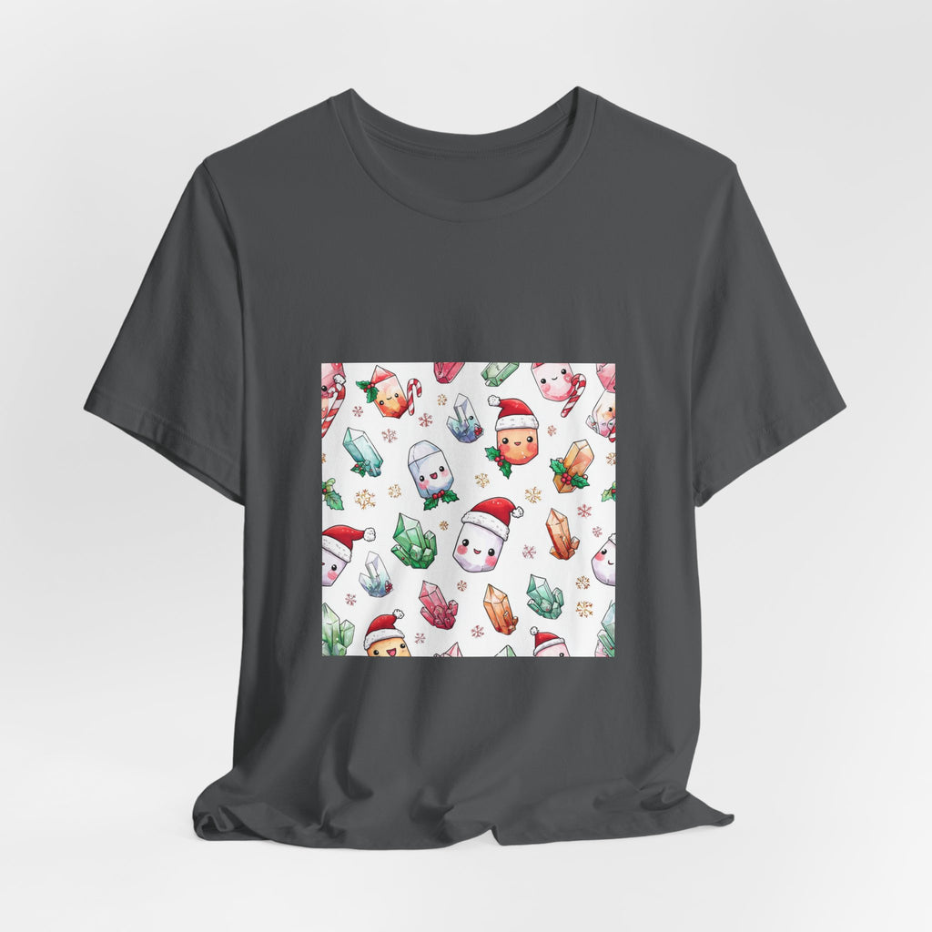 Pastel Christmas Crystal Friends T-Shirt | Dark Neutrals & Reds