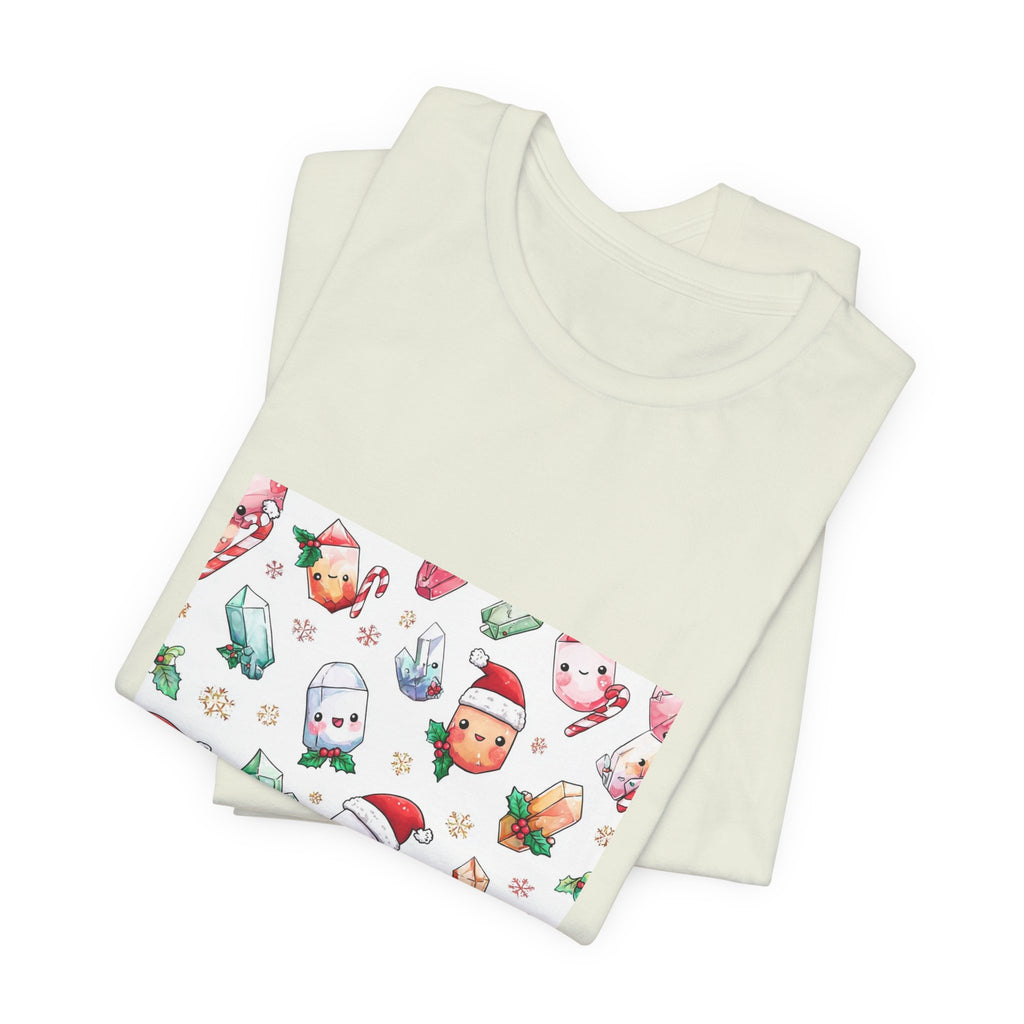 Pastel Christmas Crystal Friends T-Shirt | Golds, Mints & Teal