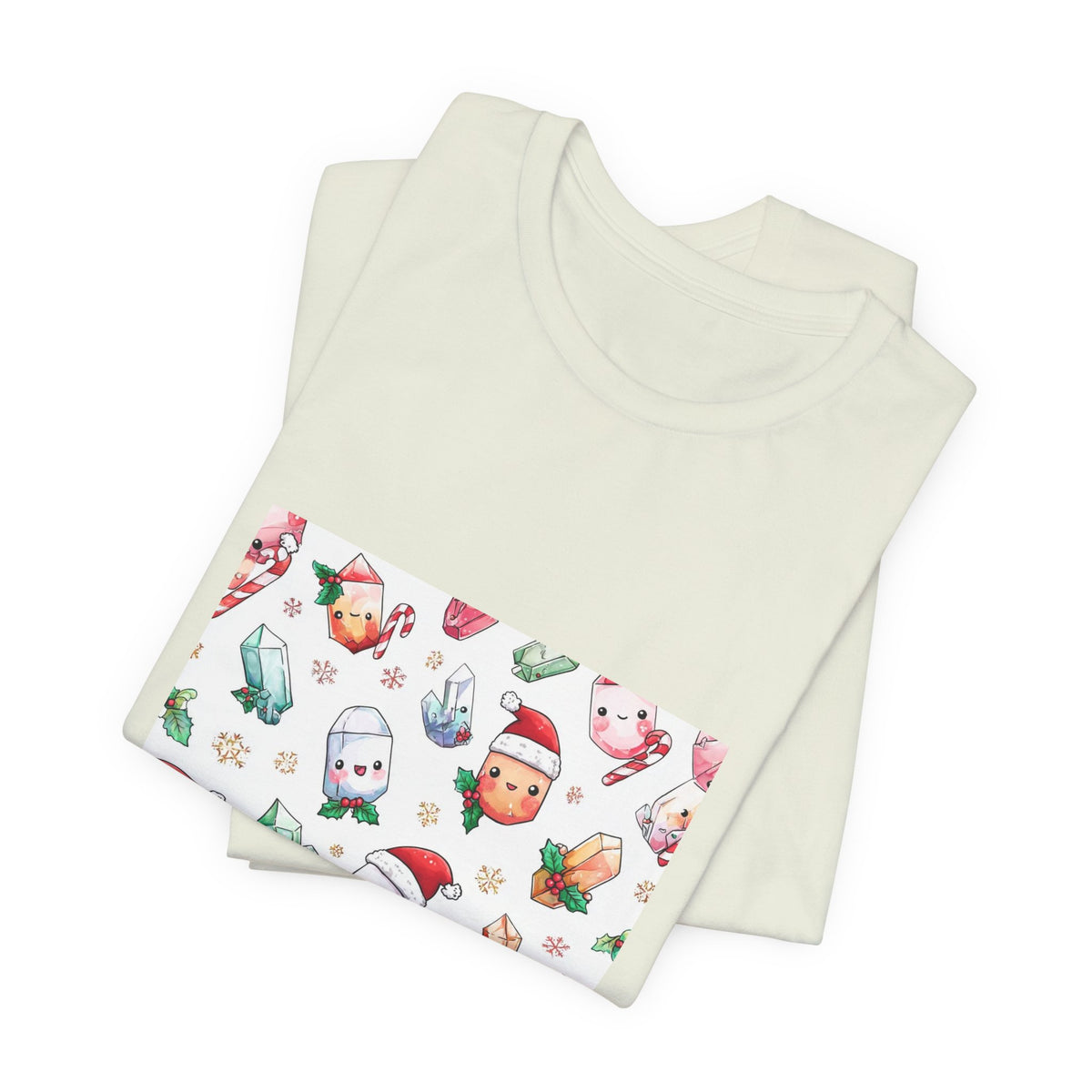 Pastel Christmas Crystal Friends T-Shirt | Golds, Mints & Teal