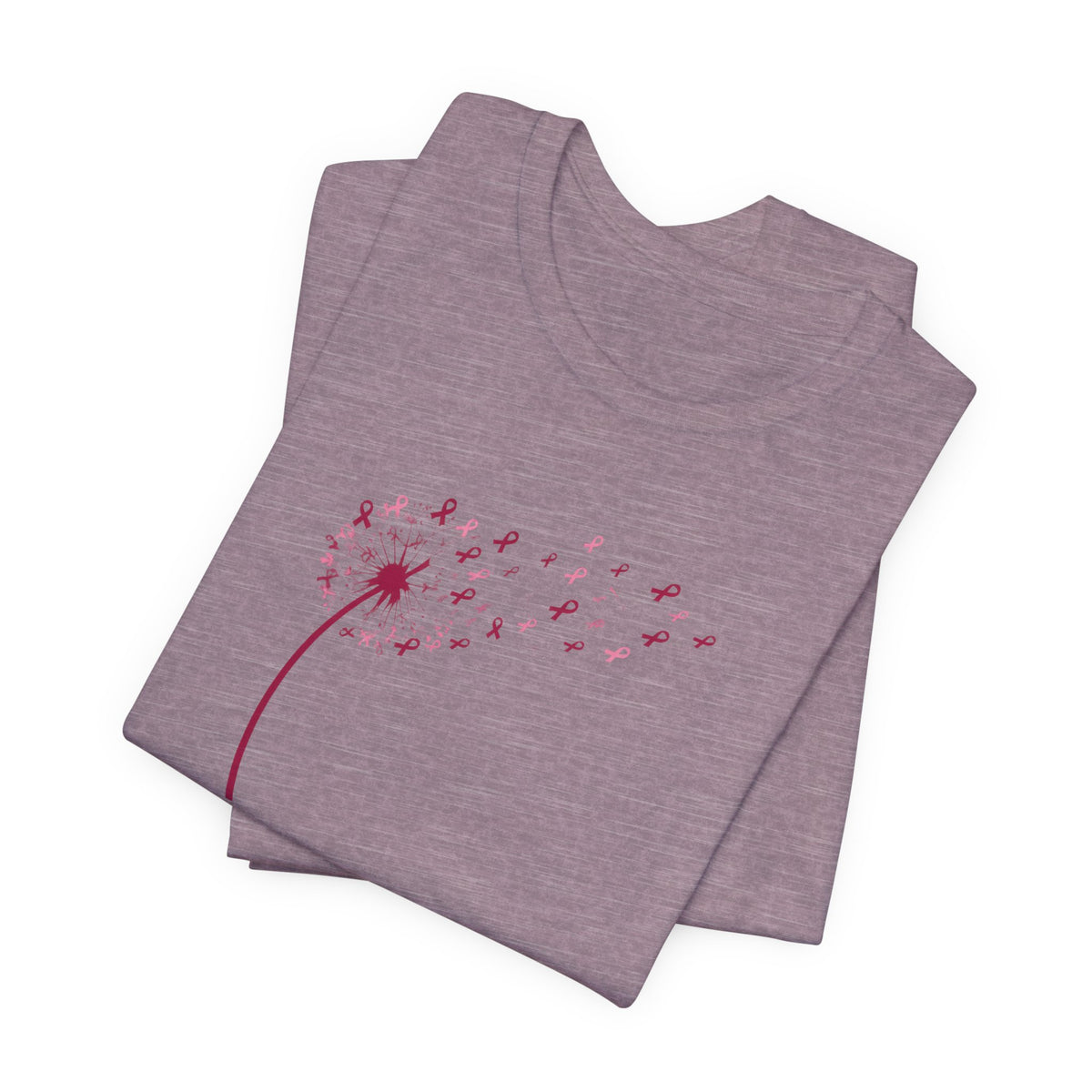 Pink Ribbon Dandelion Breast Cancer Awareness T-Shirt