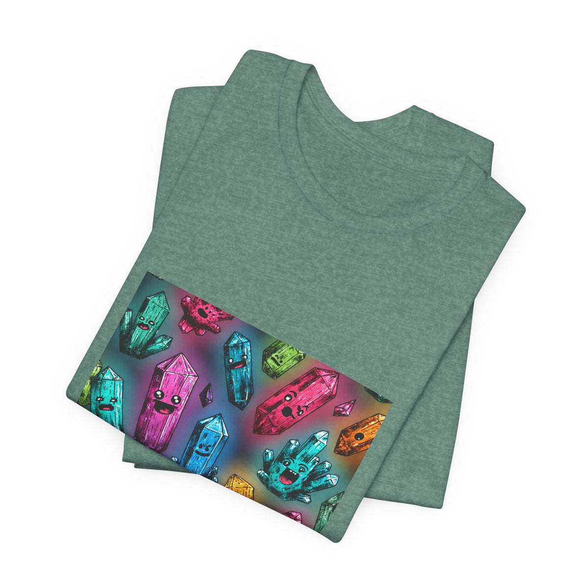 Colorful Crystal Characters T-Shirt | Forest & Ocean