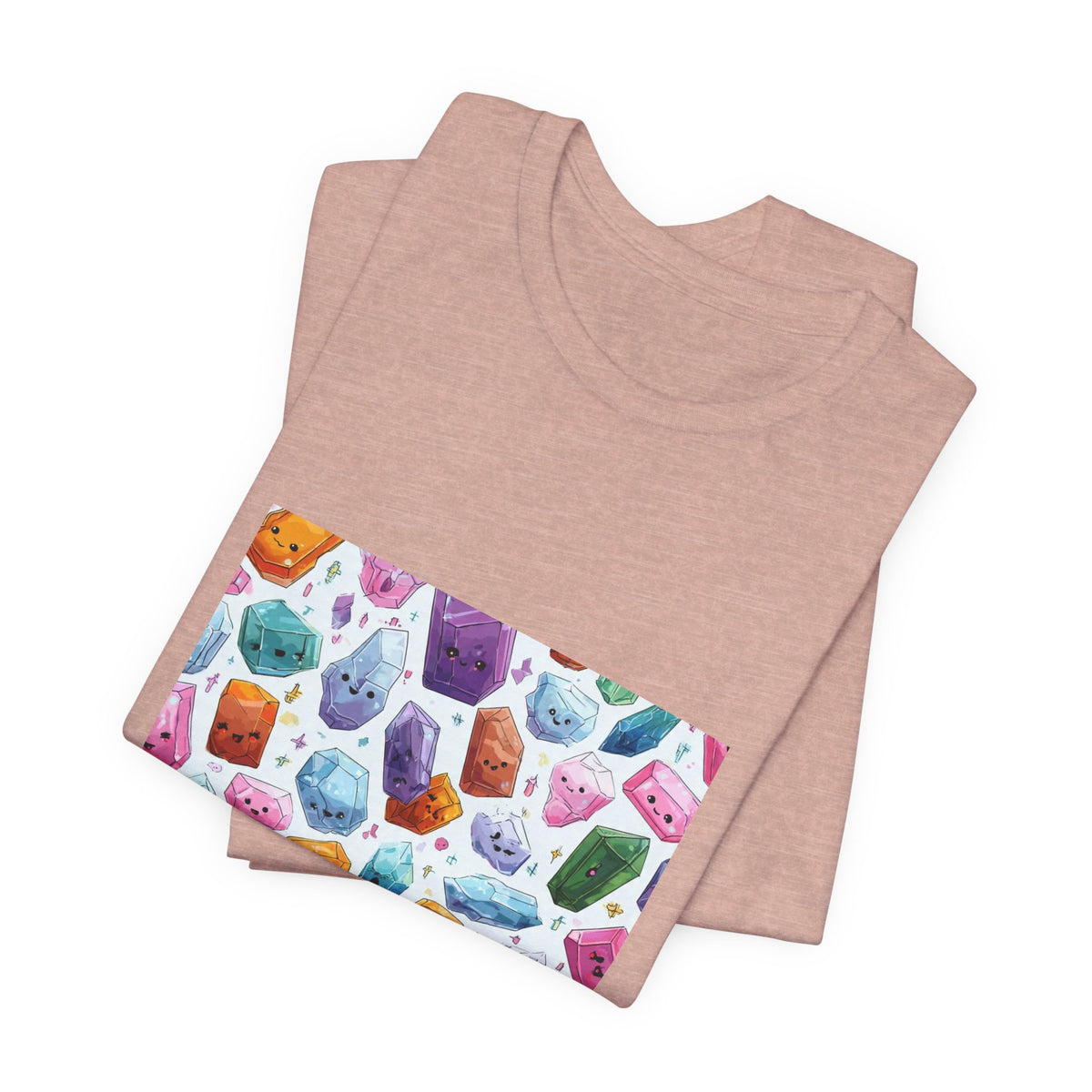 Pastel Crystal Friends T-Shirt | Peach & Sunset