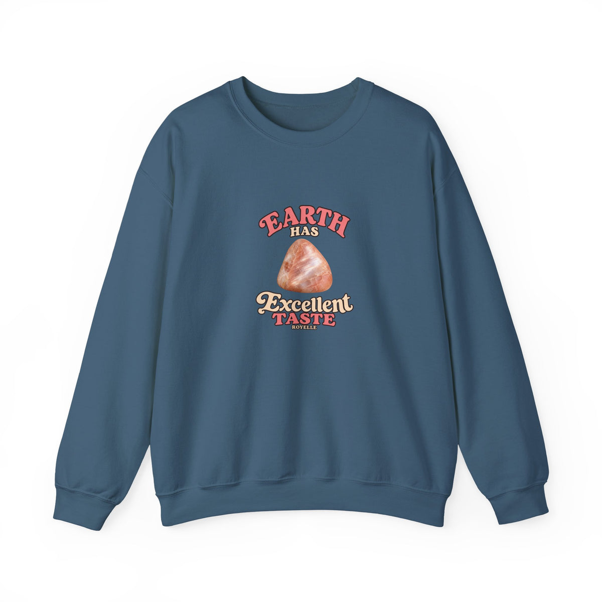 Earth Has Excellent Taste — Peach Moonstone Crewneck | Blues, Purples & Pinks
