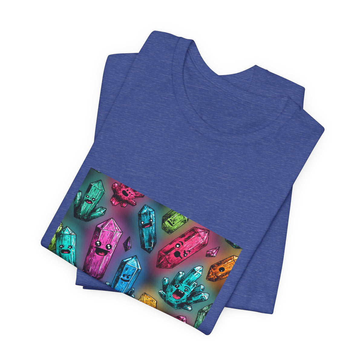 Colorful Crystal Characters T-Shirt | Royal, Navy & Purple