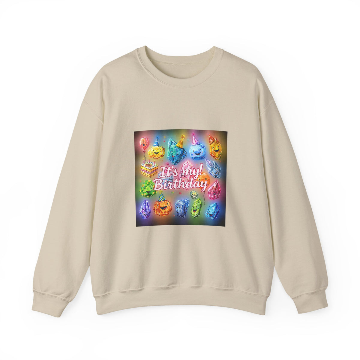 It's My Birthday Crystal Party Crewneck | Earth Tones & Brights