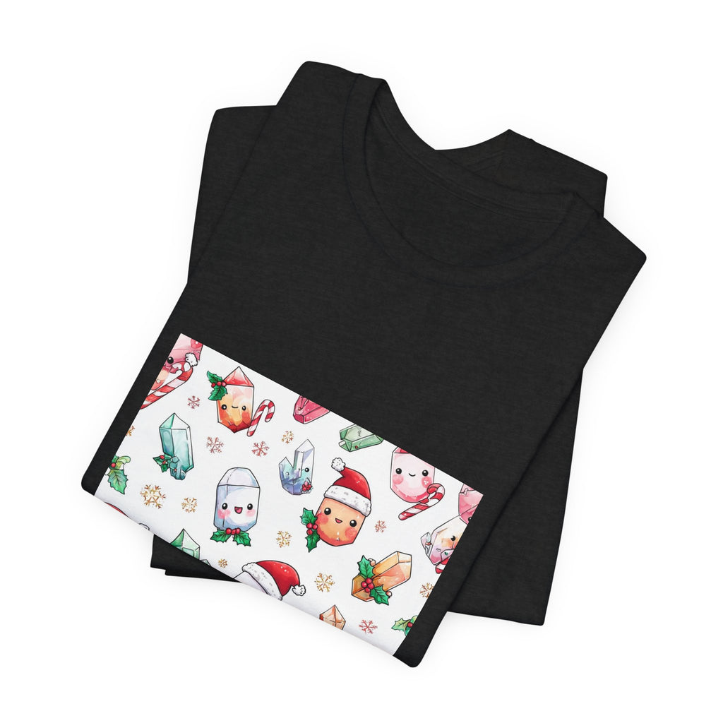 Pastel Christmas Crystal Friends T-Shirt | Dark Neutrals & Reds