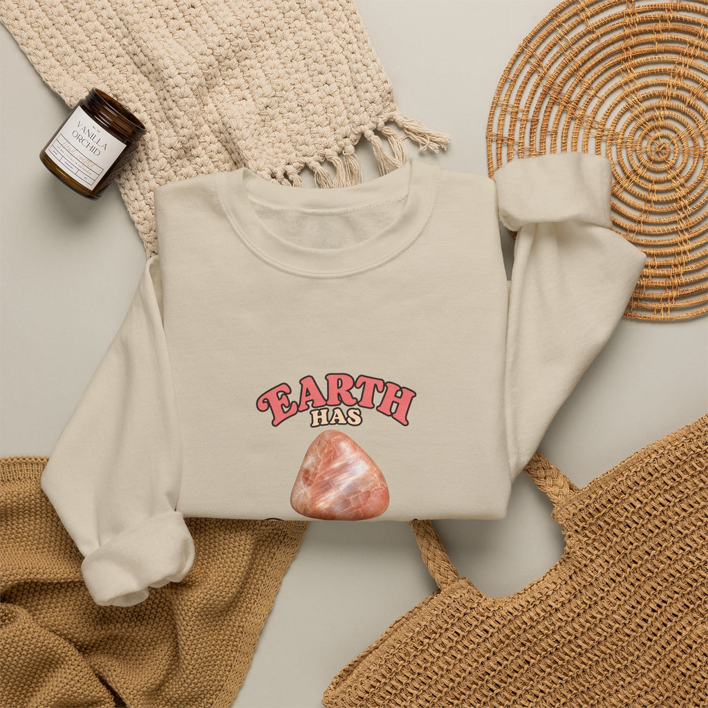 Earth Has Excellent Taste — Peach Moonstone Crewneck | Earth Tones & Brights