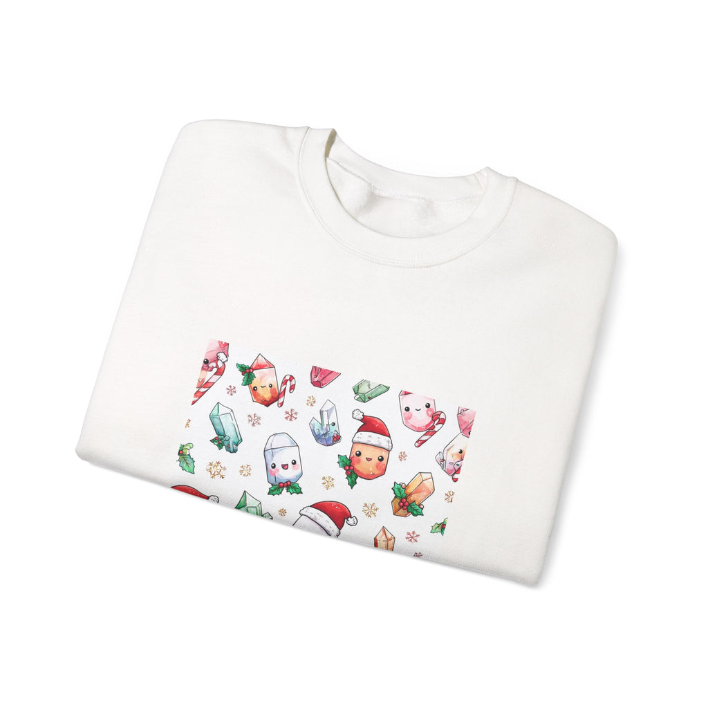 Pastel Christmas Crystal Friends Crewneck | Neutrals & Reds
