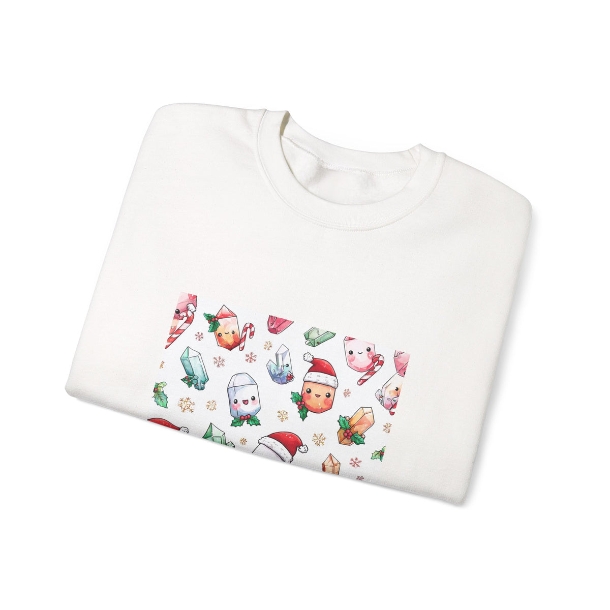 Pastel Christmas Crystal Friends Crewneck | Neutrals & Reds