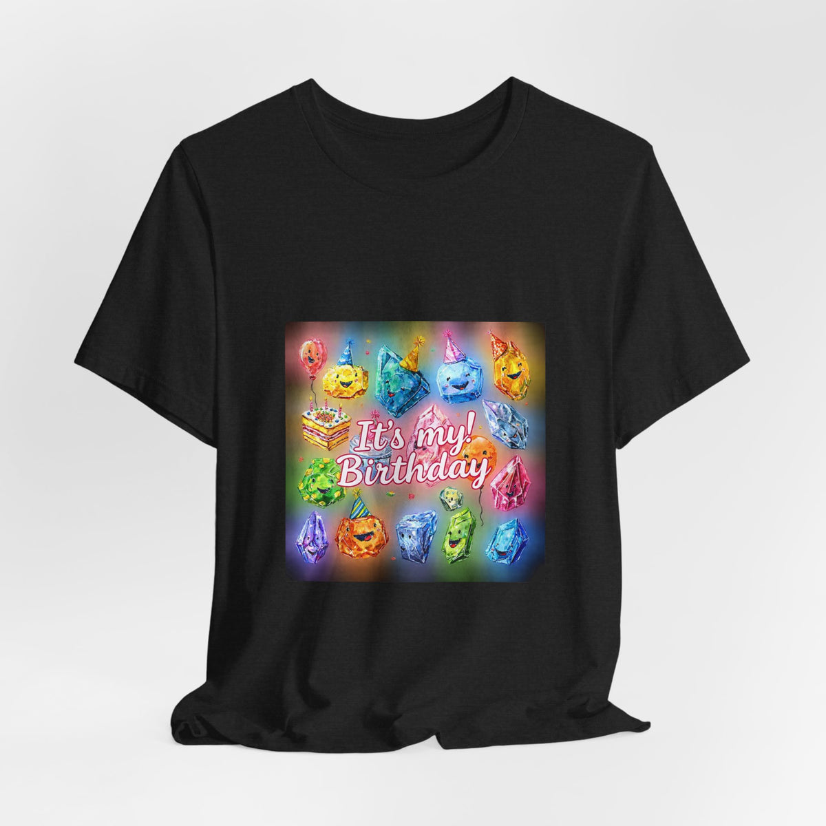It's My Birthday Crystal Party T-Shirt | Dark Neutrals & Reds