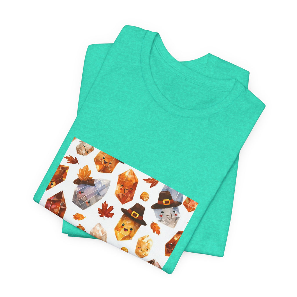 Thanksgiving Crystal Harvest T-Shirt | Soft Blues