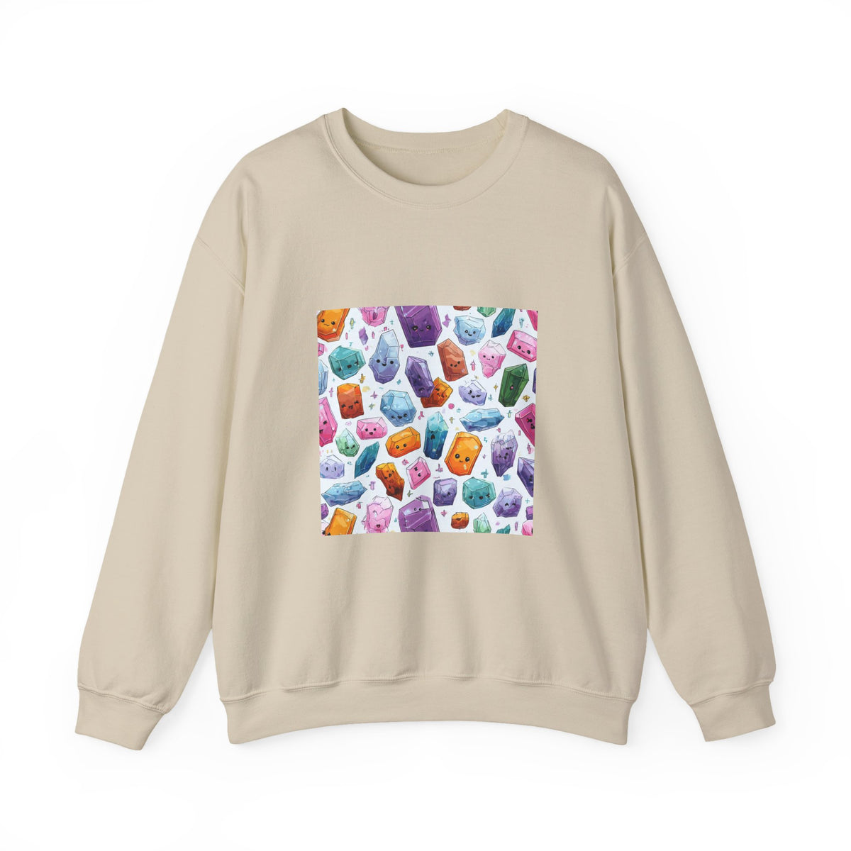 Pastel Crystal Friends Crewneck | Earth Tones & Brights