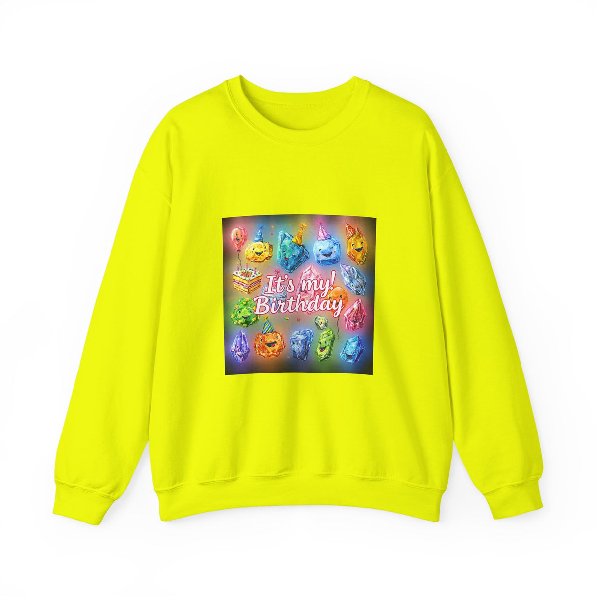 It's My Birthday Crystal Party Crewneck | Earth Tones & Brights