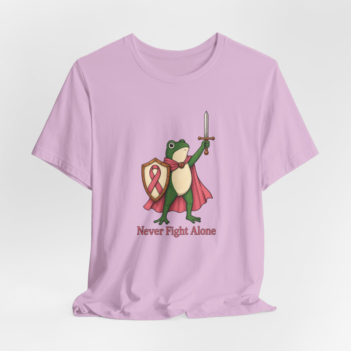 Never Fight Alone - Breast Cancer Awareness T-Shirt