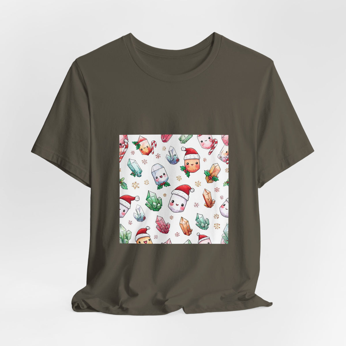 Pastel Christmas Crystal Friends T-Shirt | Greens