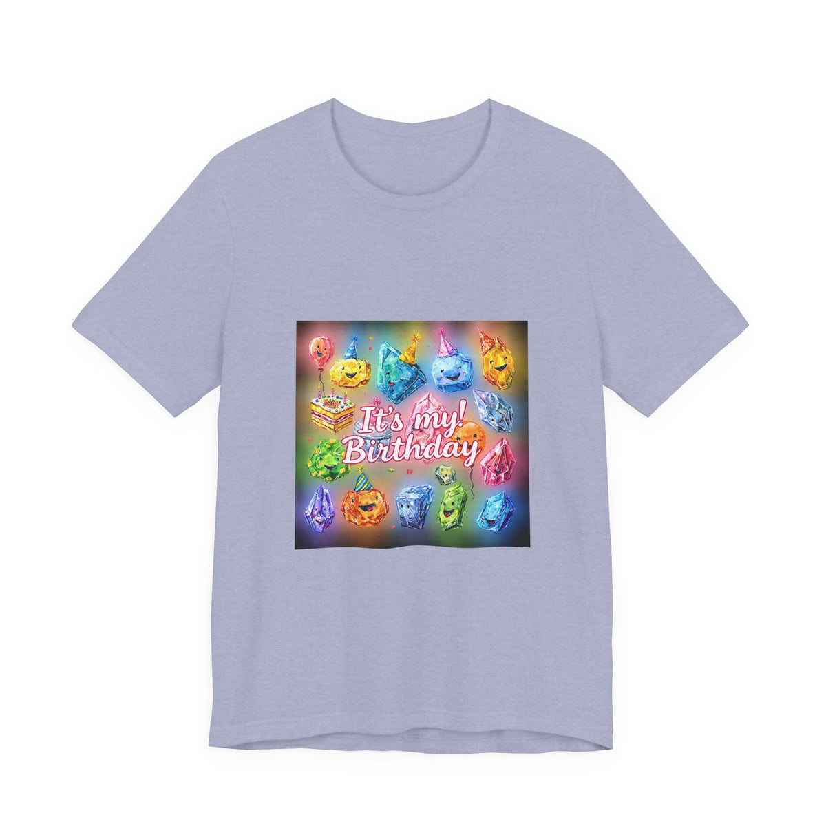 It's My Birthday Crystal Party T-Shirt | Soft Blues
