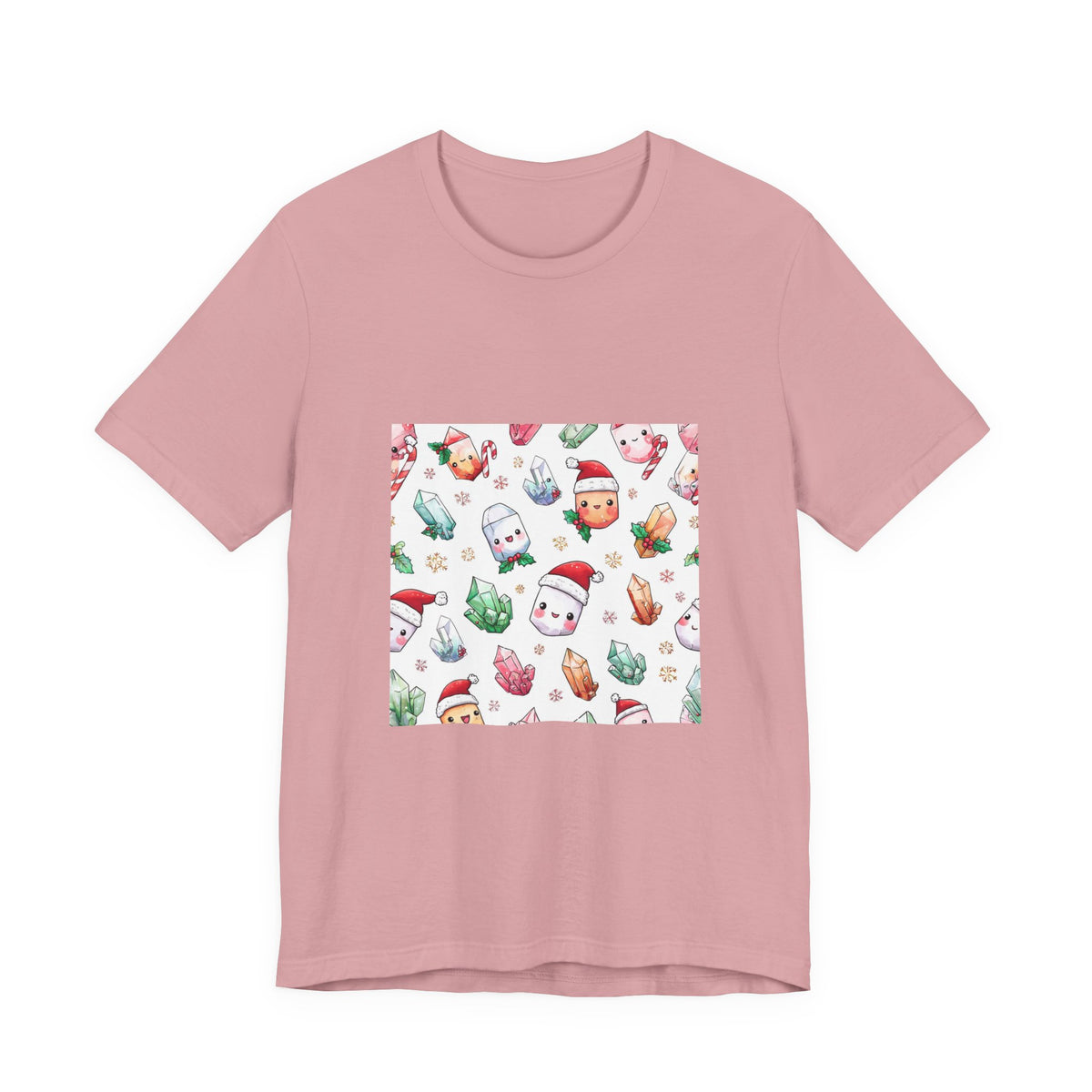 Pastel Christmas Crystal Friends T-Shirt | Pinks & Orchid