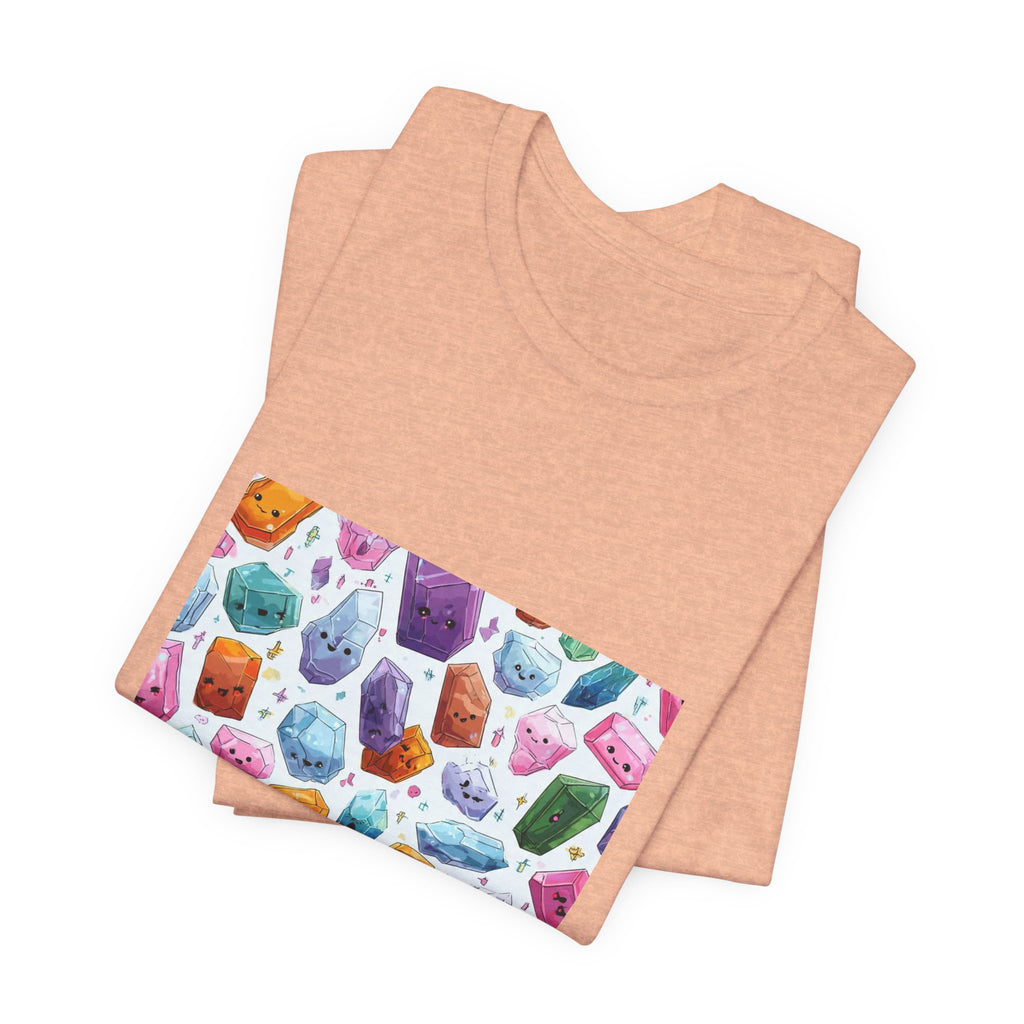 Pastel Crystal Friends T-Shirt | Peach & Sunset