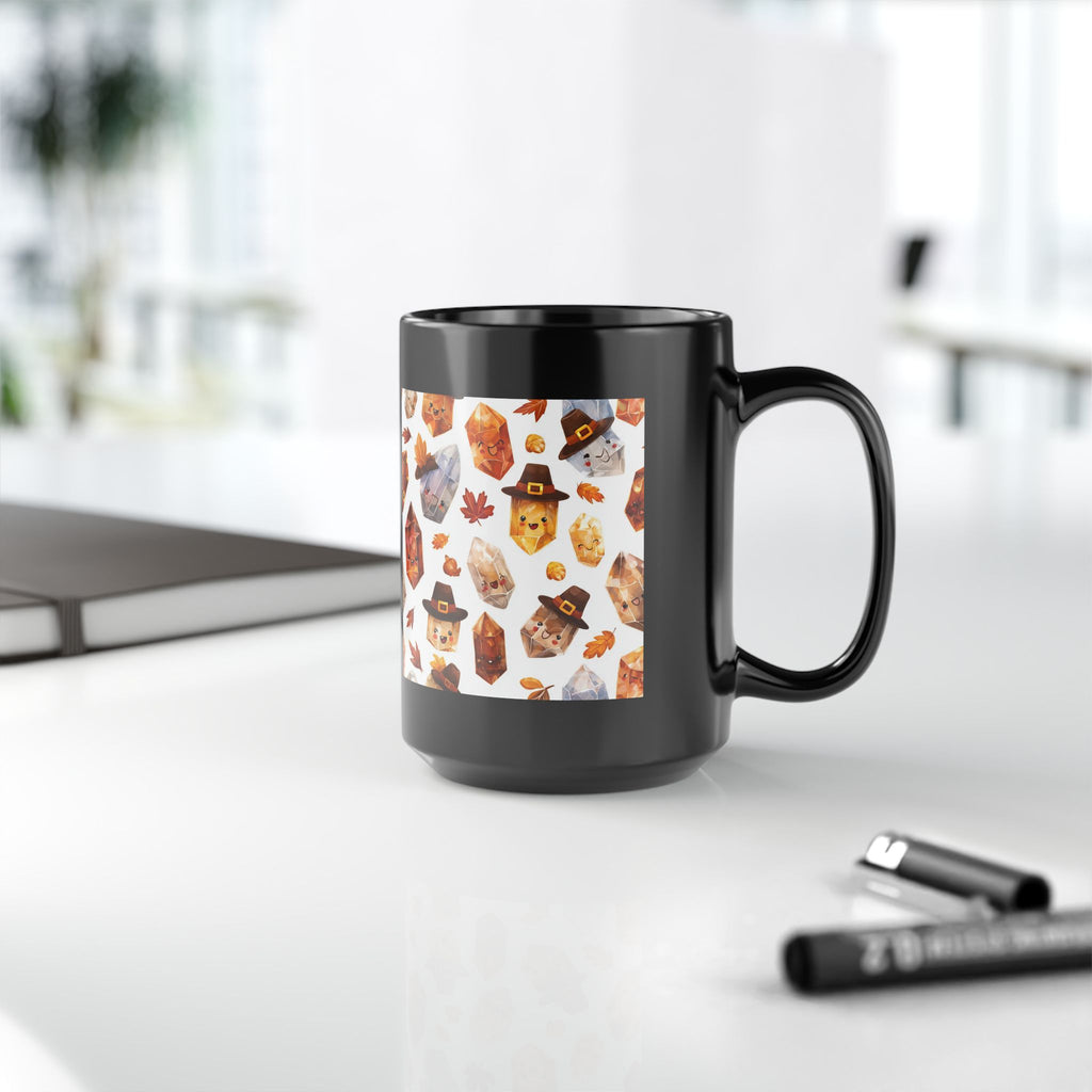 Thanksgiving Crystal Harvest Black Mug