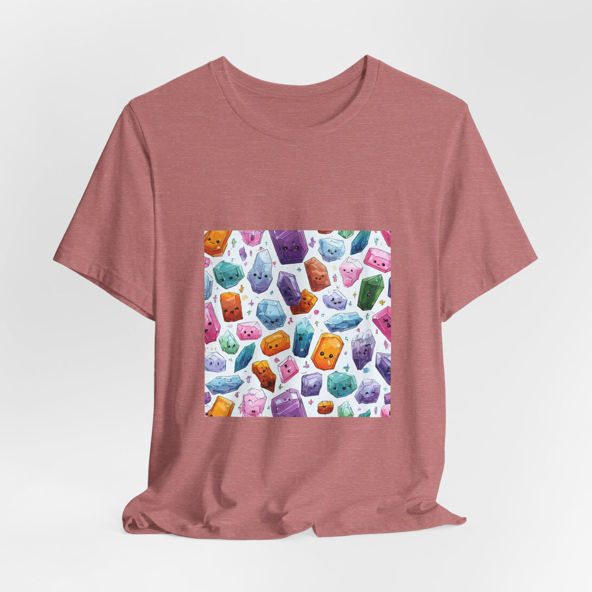 Pastel Crystal Friends T-Shirt | Earthy Reds & Browns
