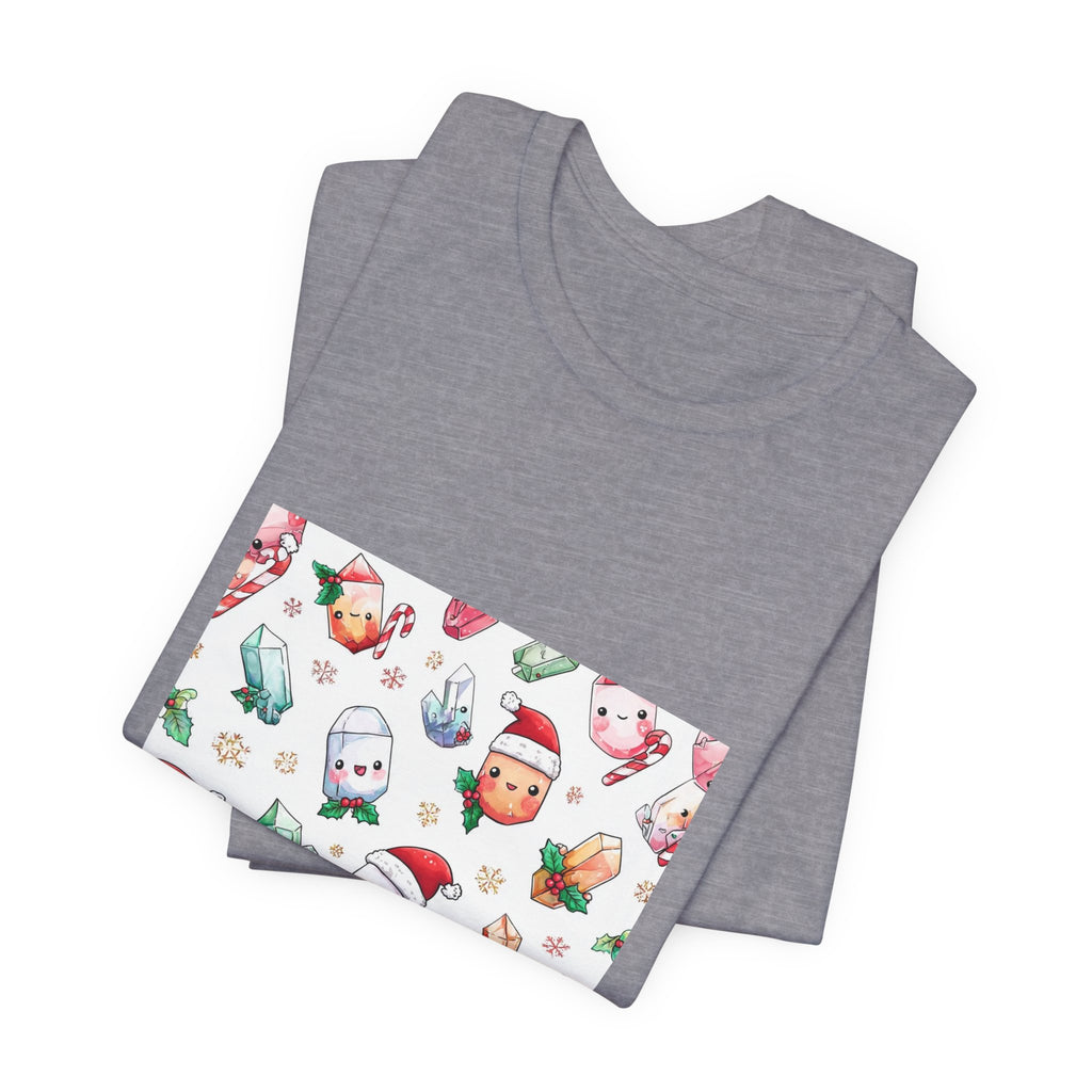 Pastel Christmas Crystal Friends T-Shirt | Light Neutrals