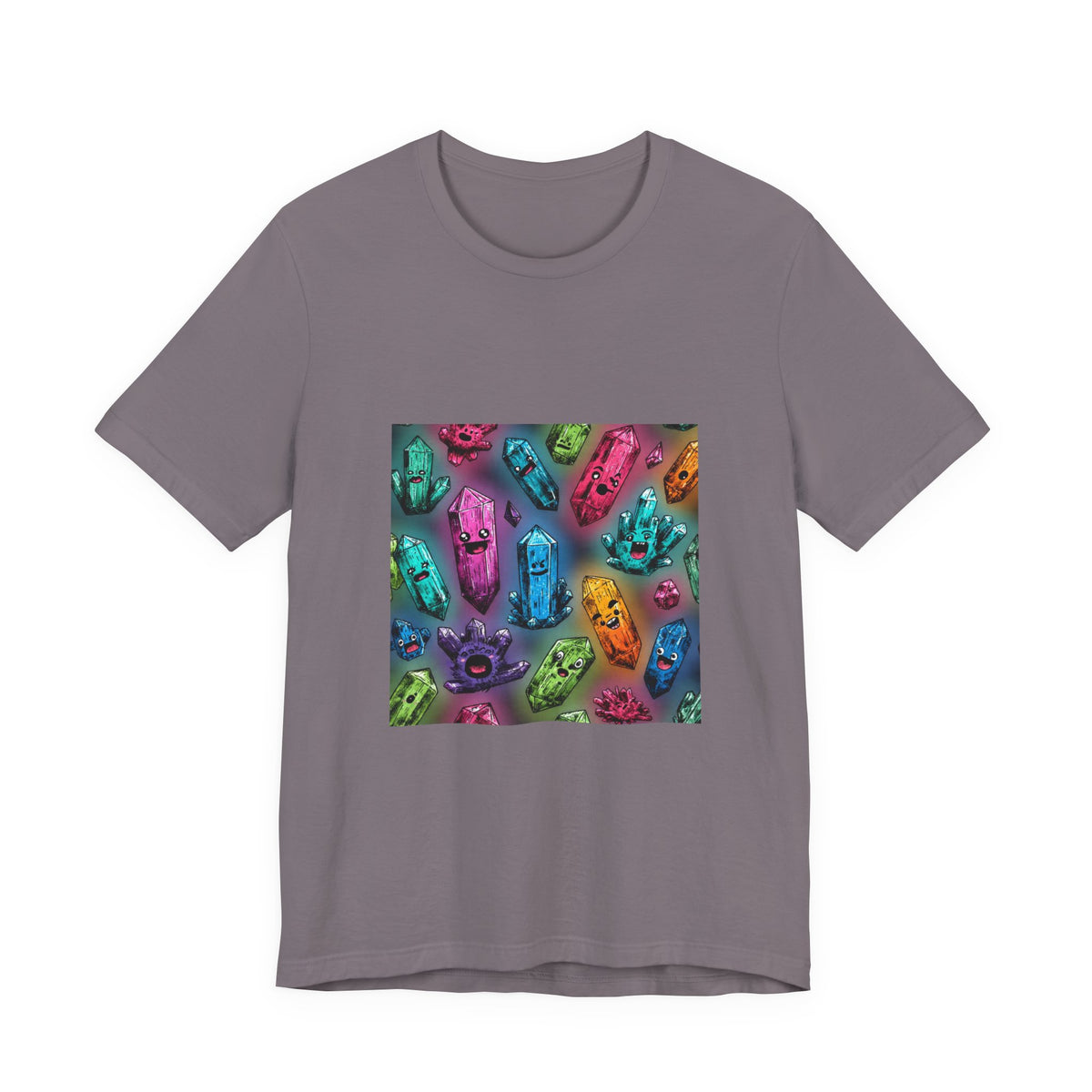 Colorful Crystal Characters T-Shirt | Light Neutrals