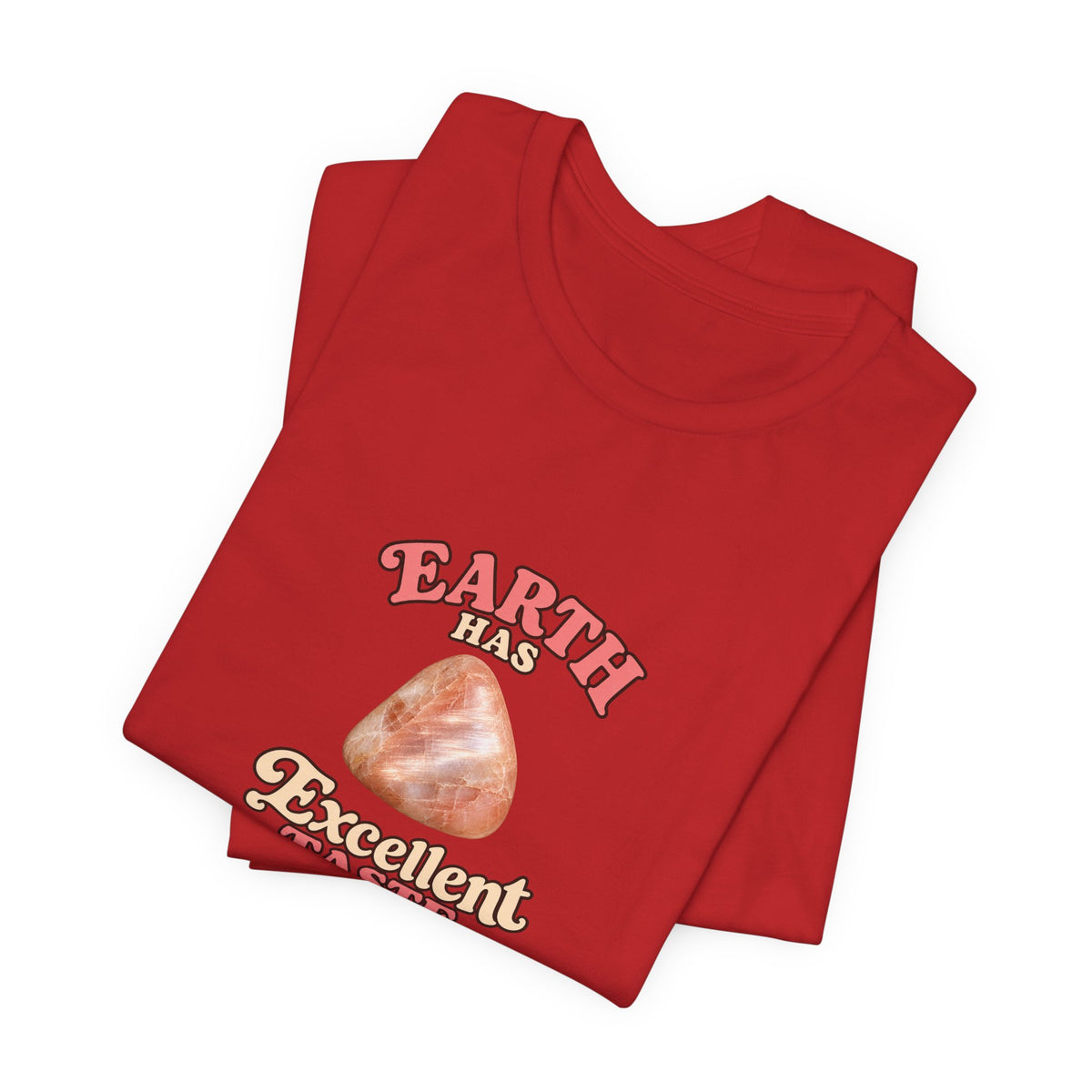 Earth Has Excellent Taste — Peach Moonstone Tee | Dark Neutrals & Reds