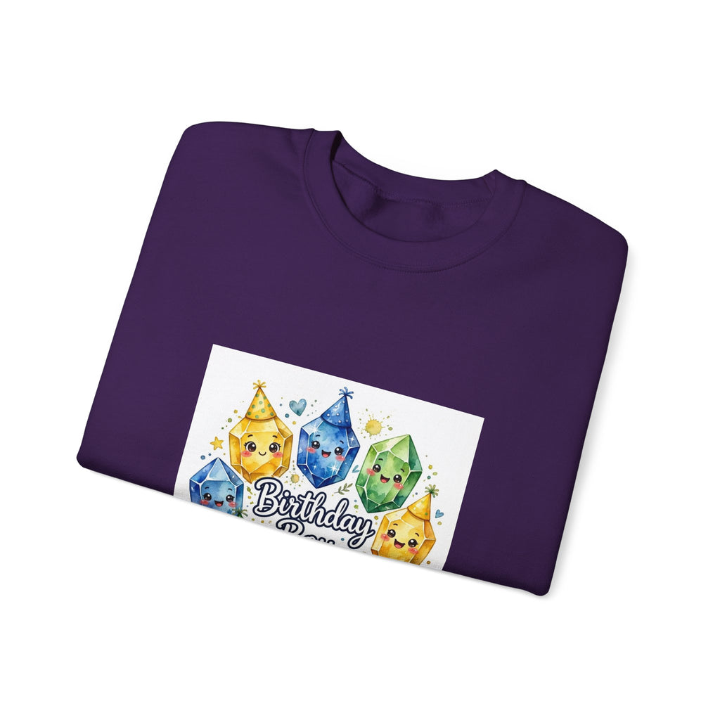 Birthday Boy Crystal Party Crewneck | Blues, Purples & Pinks