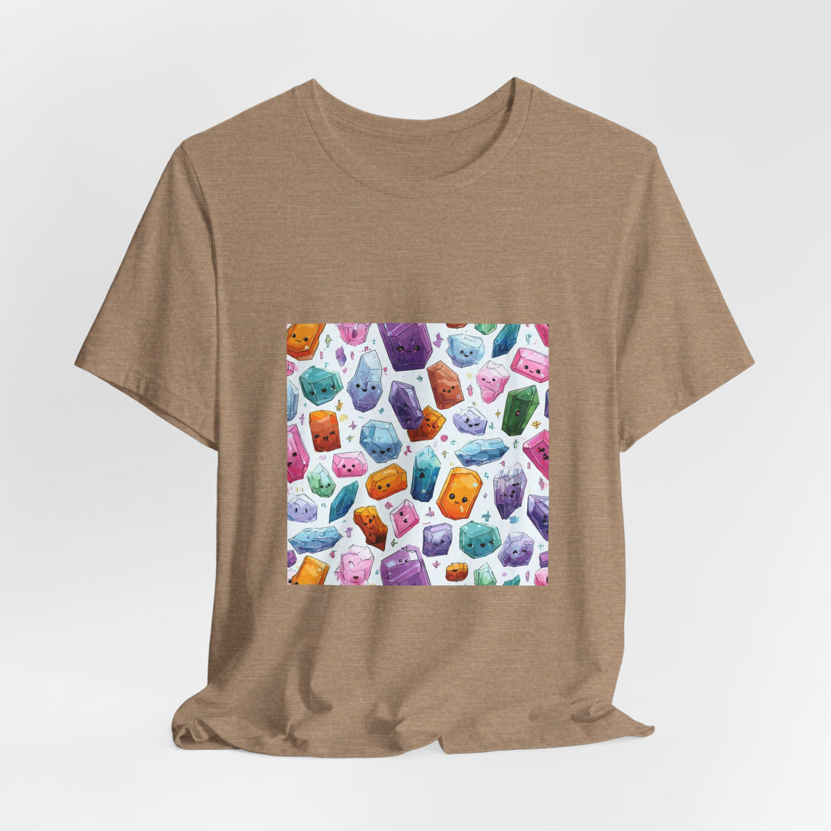 Pastel Crystal Friends T-Shirt | Sandy Neutrals & Oranges
